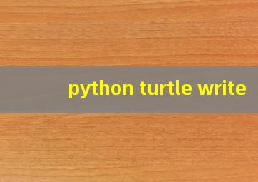 python turtle write